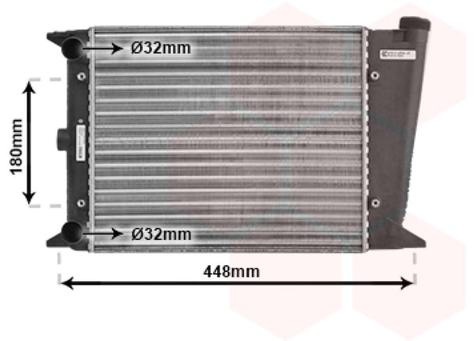 Van Wezel - RADIATOR VOOR VW GOLF I 1976-1983 171121253E