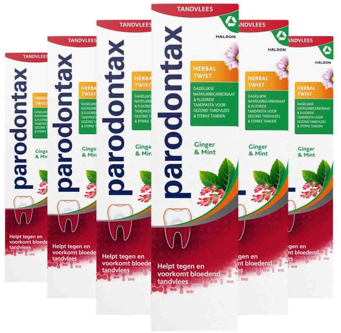 Parodontax - Tandpasta - Herbal Twist - Ginger & Mint - 75ml x 6