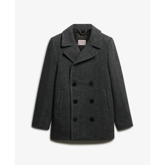 Superdry - The Merchant Store - Wollen Pea Coat - Heren - Jassen