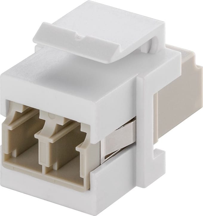 Pro KeyStone fibre optic cable module - Wit