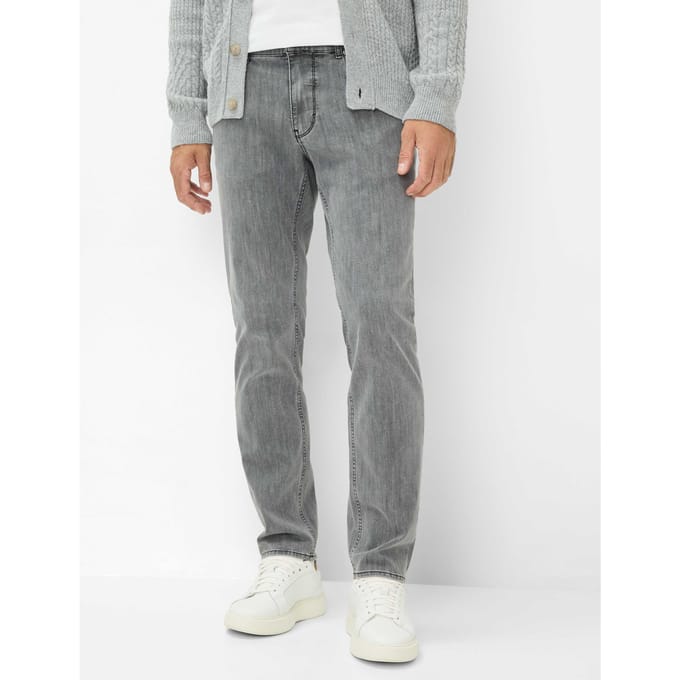 Brax Heren Jeans  Style COOPER DENIM, denim lichtgrijs, maat 40/32
