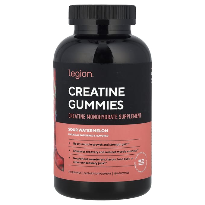 Creatine Gummies, Zure Watermeloen, 150 Gummies