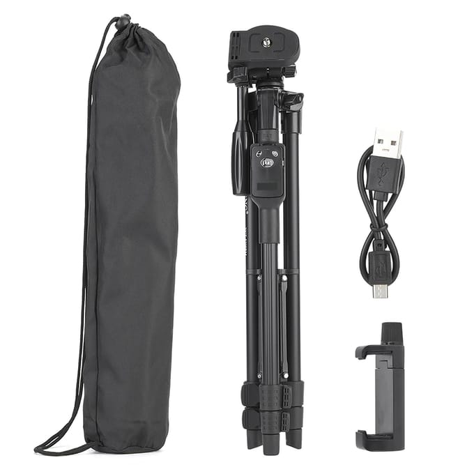 YUNTENG 5208 Uitschuifbare Handheld Selfie Stick Statief Draadloze Afstandsbediening Voor Telefoon Camera gray