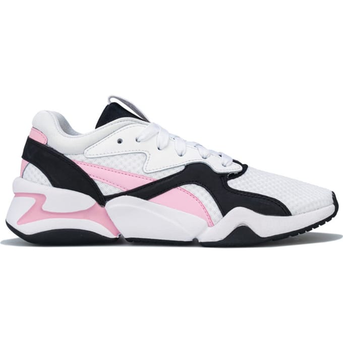 Puma Nova 90's Bloc-damessneakers, wit-roze