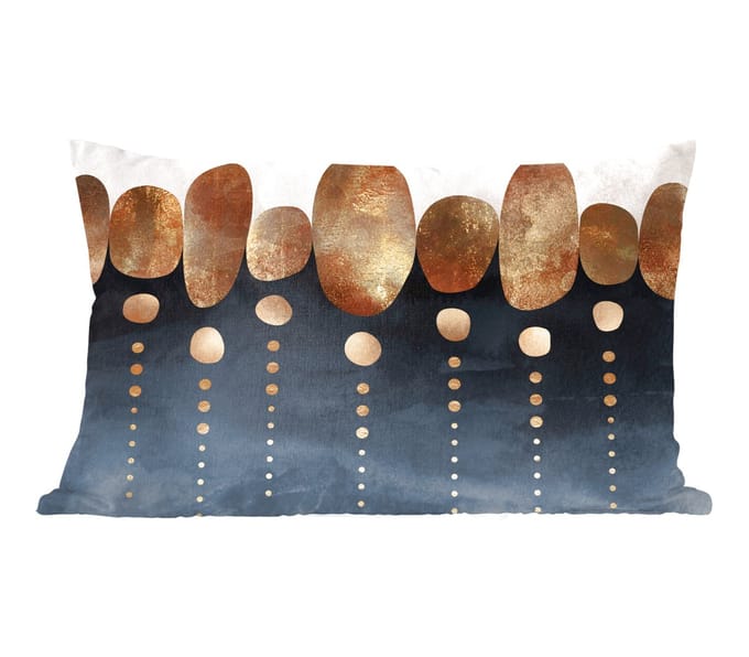 Sierkussens - Kussentjes Woonkamer - 60x40 cm - Goud - Abstract - Luxe