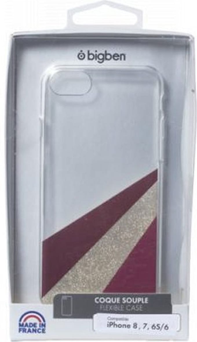 Bigben Connected, Hoesje geschikt voor iPhone SE 2020/8/7/6S/6 - Semi-hardcase On the line, Transparant