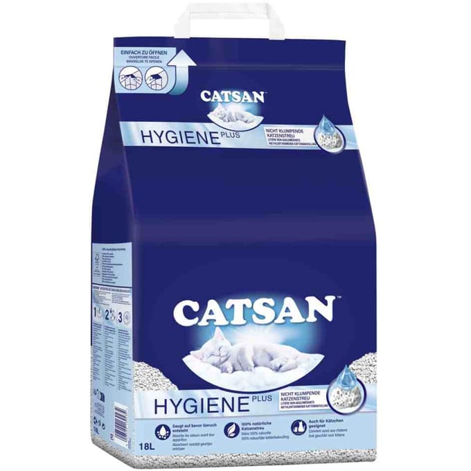 18L Hygiëne Plus Catsan Kattenbakvulling niet-klonterend