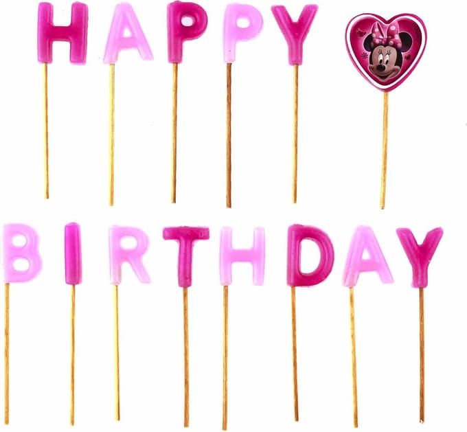 Vegaoo - Minnie Happy Birthday kaarsen