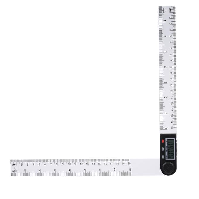 0-200mm Multifunctionele Digitale LCD Display Hoekliniaal 360 Elektronische Goniometer Hoekmeter Black & White gray