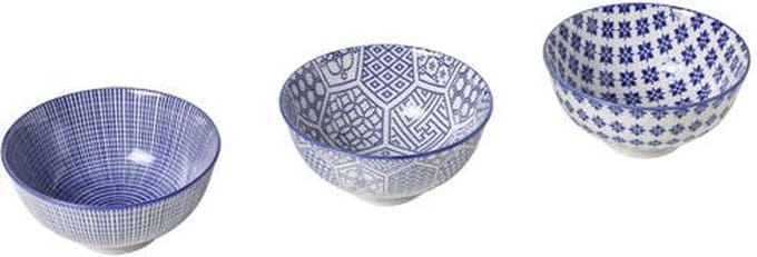 Cosy & Trendy Blue Mix A Kommetjes D12xh6cm 3 Types 25cl