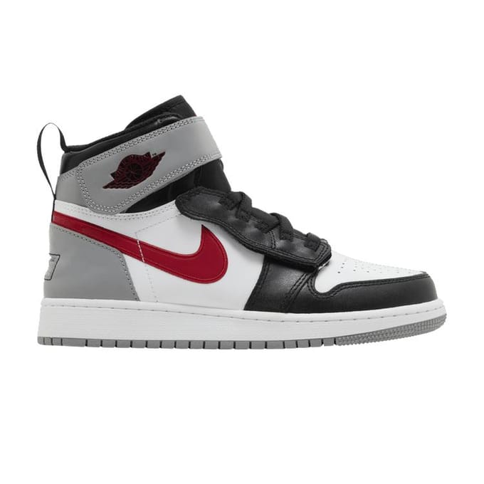 Jordan 1 High FlyEase Noir Gris Particule Rouge Gym (GS) 37.5 black