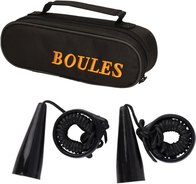 Jeu de Boules combiset - 5 delig speelset - 2x oppakmagneten - petanque spel