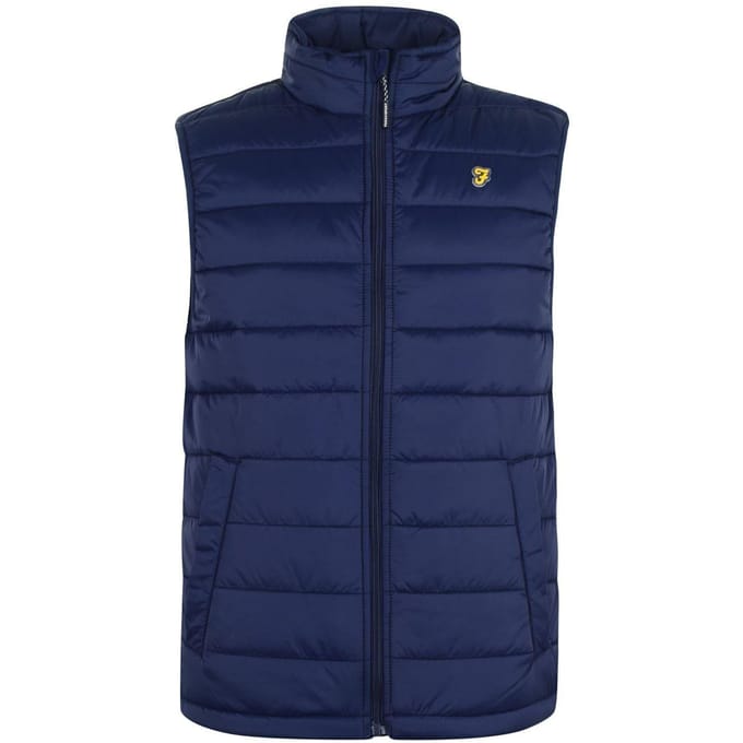 Farah Heren Dover gewatteerd vest (Yale Blauw)