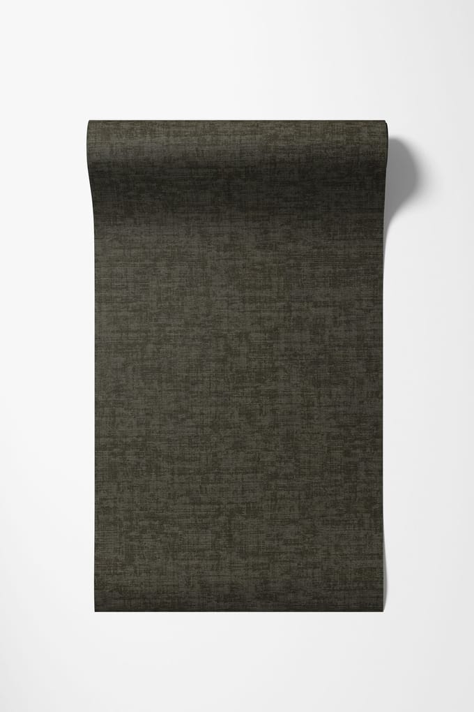 Dutch Wallcoverings - Vliesbehang - Linen & Textures - uni black - VT10035