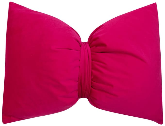 Strik Kussen Fluweel fuchsia 40x60cm