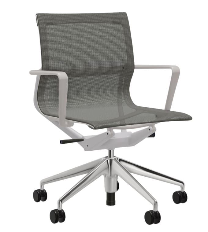 Vitra - Physix bureaustoel - gepolijst - 03 riet - soft grey - Wieltjes voor harde bodems - groen