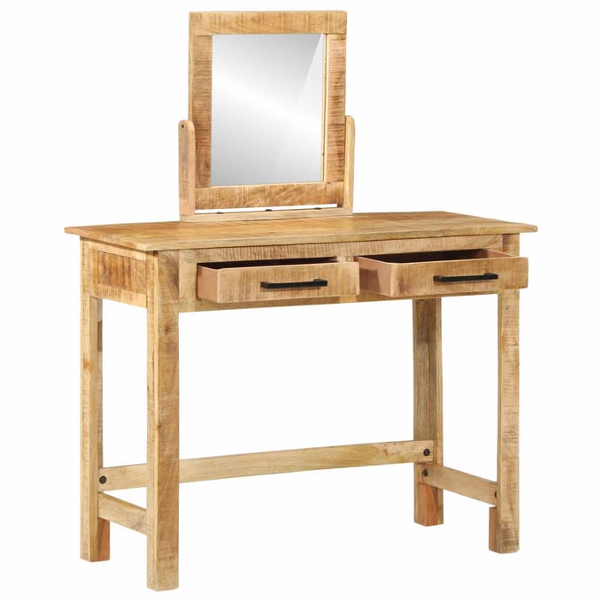 vidaXL - Kaptafel - met - lade - Bruin - 100 - x - 40 - x - 120 - cm - Massief - Mango - Hout