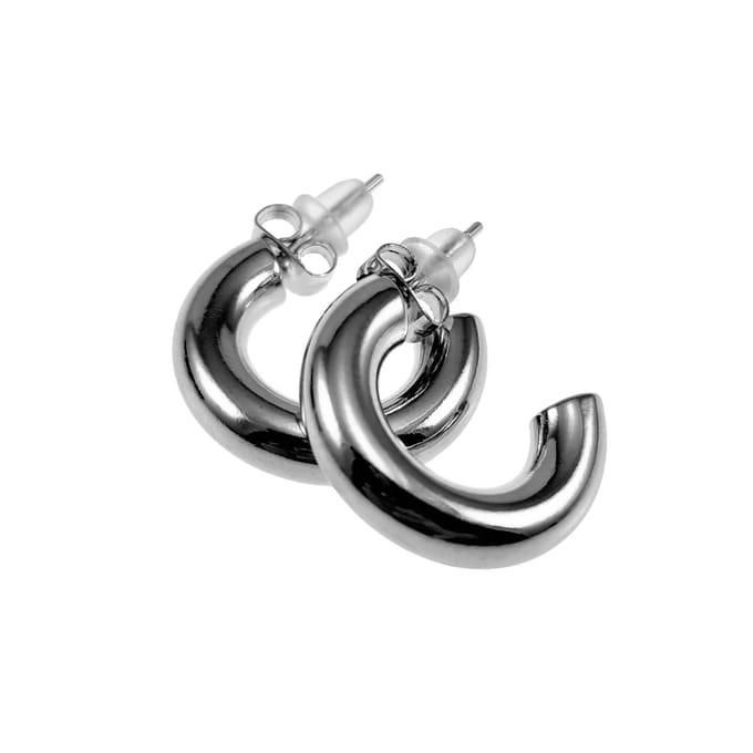 ∅20mm x 5mm Oorringen Dames – Open-Design - Gepolijst RVS - Oorbellen