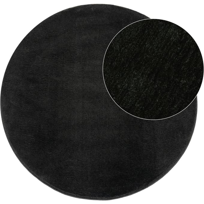 Tapijt Calissa zwart 200 cm rond