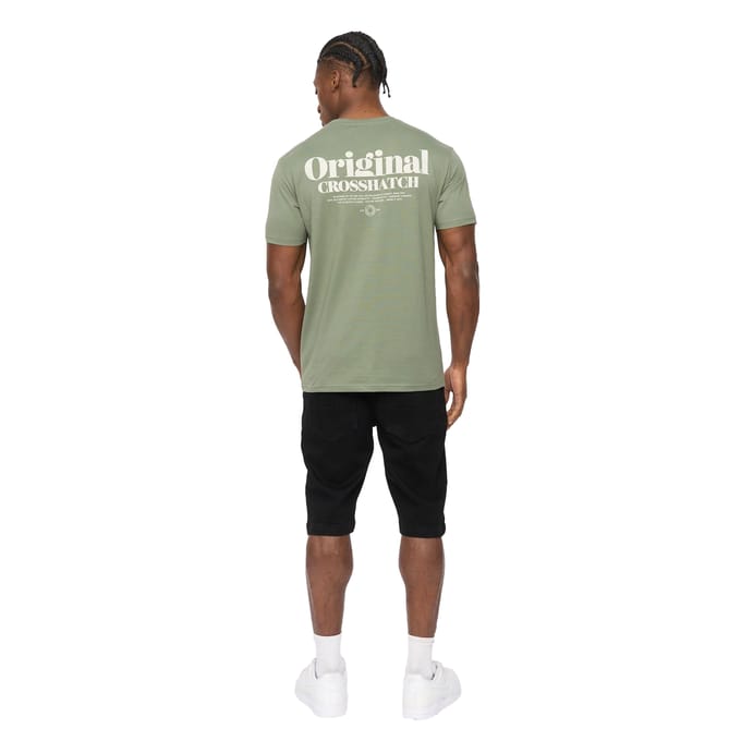 Crosshatch Heren Simtanks T-Shirt (Olijfgroen)
