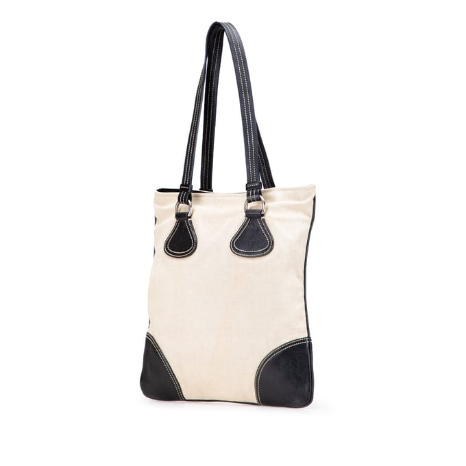 Tote Bag Canvas met Leren Accenten