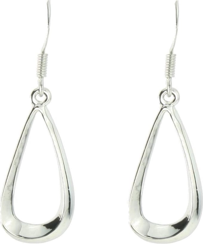 Behave - Oorhangers dames - zilverkleur - druppelvorm - minimal chic