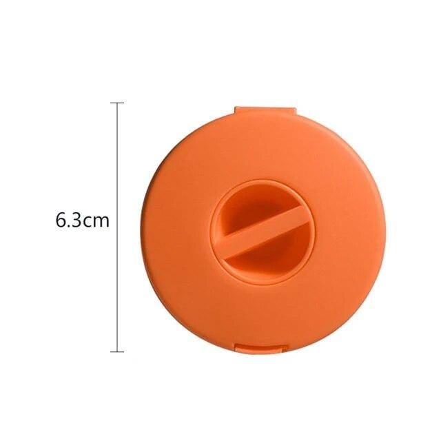Ronde draadopwikkeldoos Draagbare multifunctionele datakabelopbergdoos Kabelcontainer USB-opladerhouder Draadbeheerdoos oranje