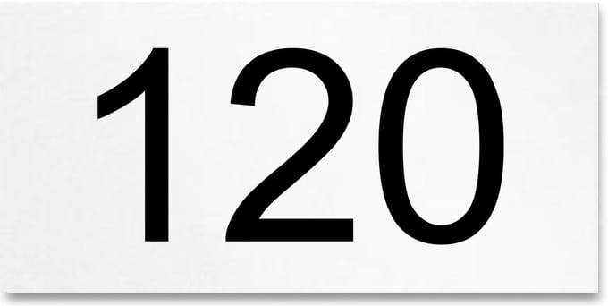 Wit aluminium huisnummerbord voordeur 24x12cm ALW13