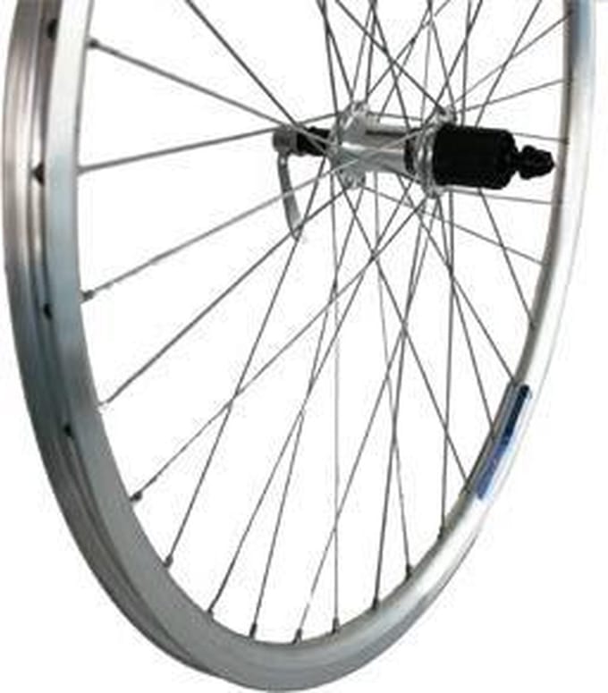Roland achterwiel 28 uitval cass 8v Alu V-profil zilver