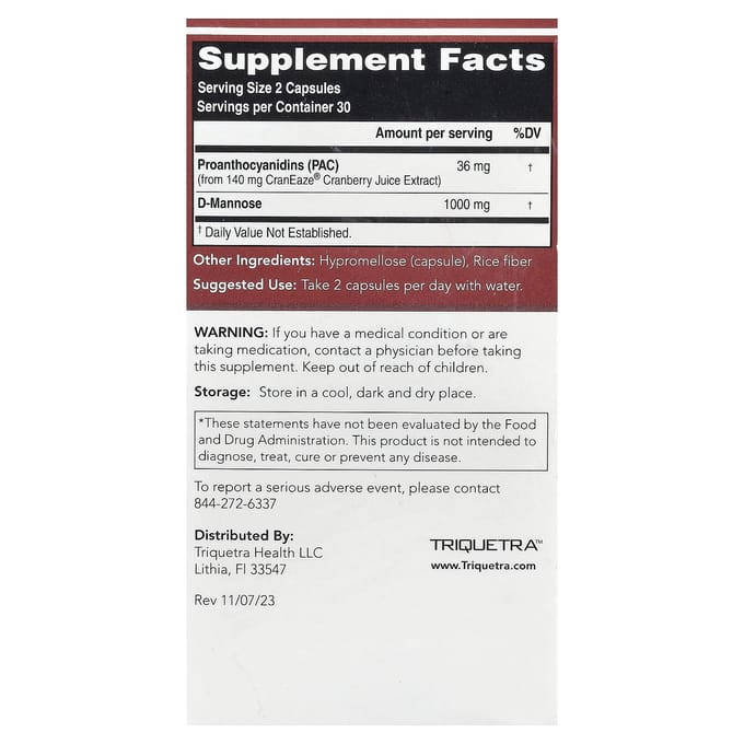 Triquetra Health, CranEze®, Cranberry Sap Extract, 60 Capsules