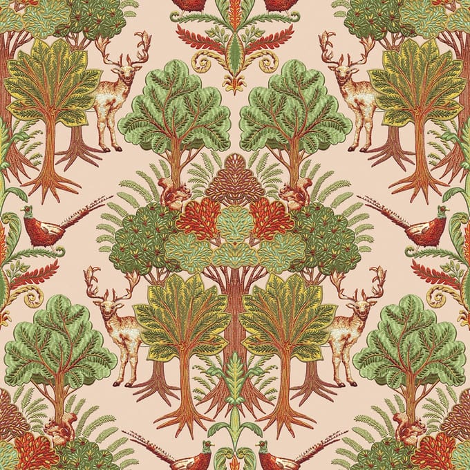 Dutch Wallcoverings - Tapestry Nordic Deer Forest Green - TP422303