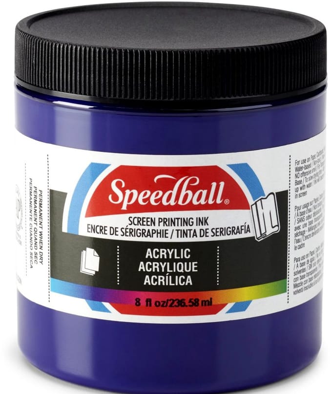 Acrylic ink violet screen printing - Speedball