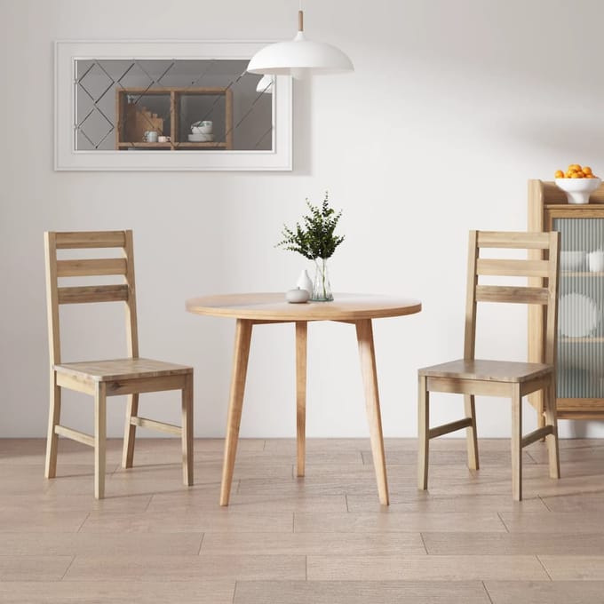 vidaXL - Eetkamerstoelen - 2 - st - massief - acaciahout