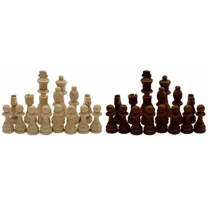 Games Records Schaakhout 9 Cm (wit+zwart)