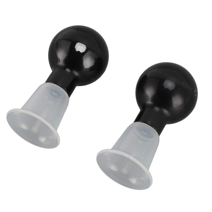 2 stuks Tepelcorrector ABS Vacuüm Tepel Zuignap Tepeltractie Trekker voor Ingetrokken Tepels black