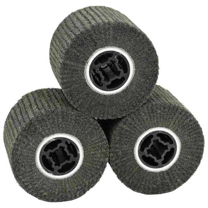 vidaXL - Schuurrollers - 3 - st - Zwart - 12 - x - 12 - x - 10 - cm - Synthetische - vezel