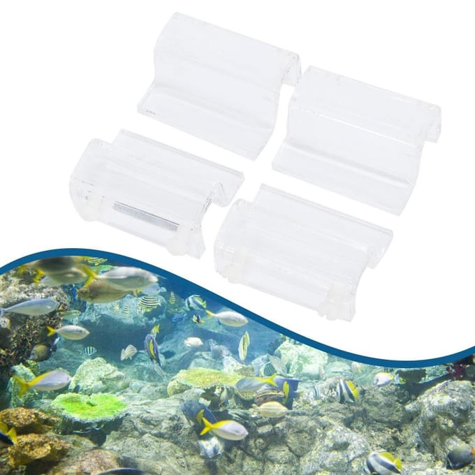 4 stuks glazen deksel acryl klemhouder steunklem accessoire voor aquarium white