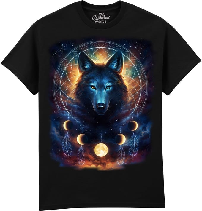 Dreamcatcher Wolf The Coloured House T-shirt L