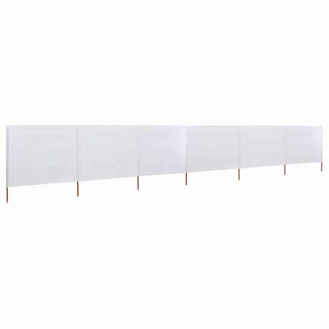 vidaXL - Windscherm - 6-panelen - 800x120 - cm - stof - zandwit