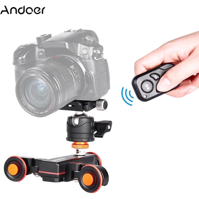 Dolly vidéo motorisé sans fil pour caméra L4 PRO pour Canon Nikon Sony noir