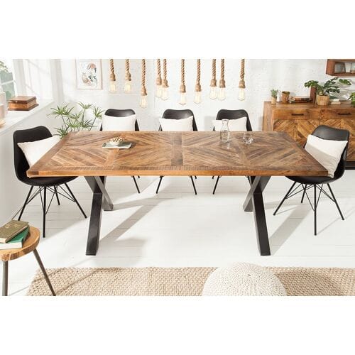 Mangohouten eettafel bruin 200 cm