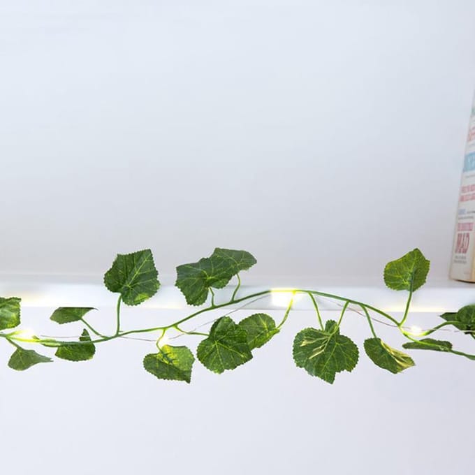 Kikkerland Lichtsnoer - Klimop - Versiering - Decoratie licht - Lichtsnoer met blaadjes