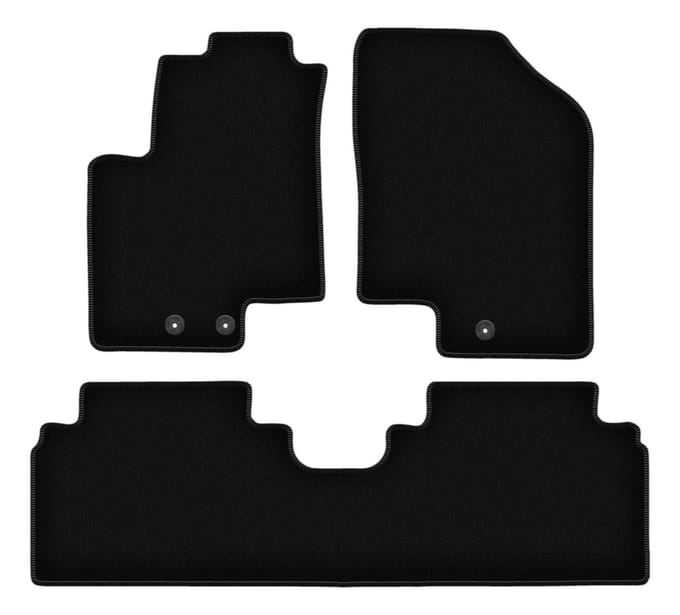 BASIC zwarte veloursmatten voor: Hyundai ix20 minivan (2010-2018)