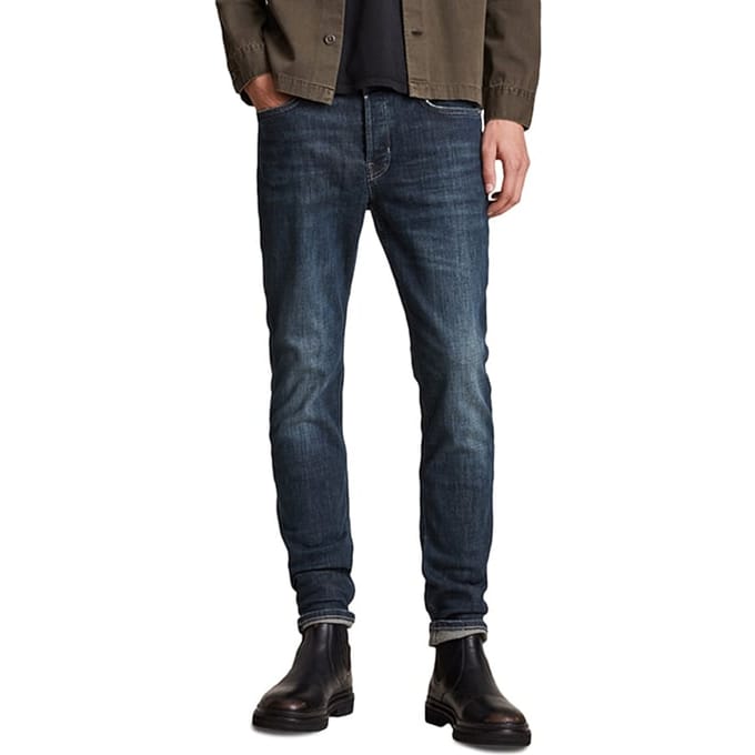 AllSaints Rex Indigo Größe: W28 | Slim Jeans Outlet | Herren | Blau