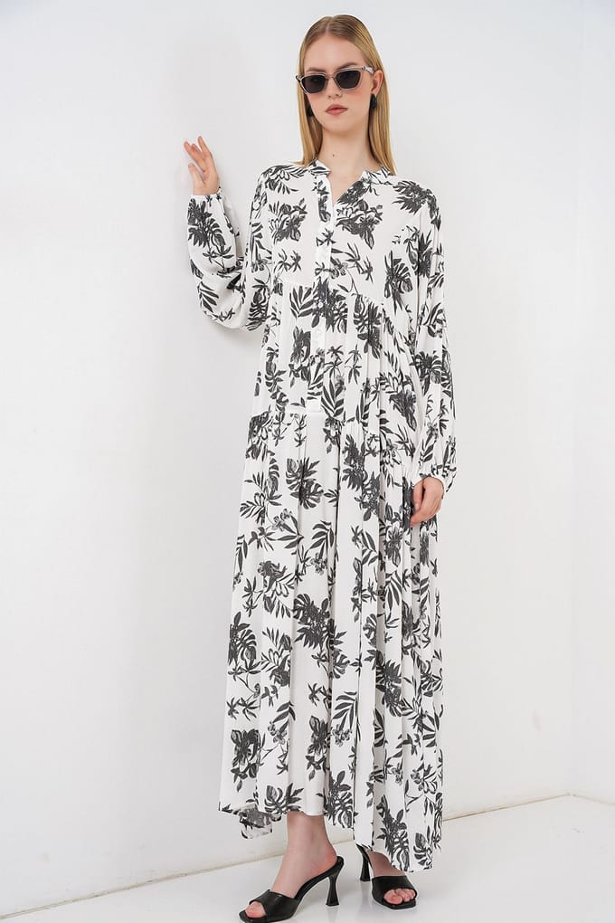 Gepubliceerd V-hals Maxi Jurk