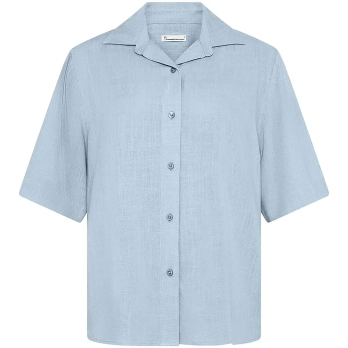 Dameshemd KnowledgeCotton Apparel Loose Linen-mix