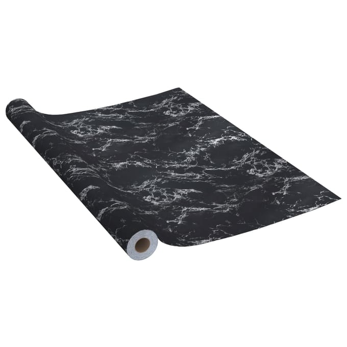 vidaXL - Meubelfolie - zelfklevend - 500x90 - cm - PVC - steenzwart