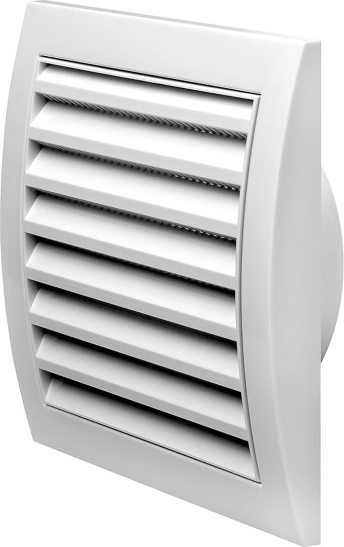 Paneir Airdesigns- ABS - 153 X 148 mm - aansluitbus Ø 100 mm - net - wit