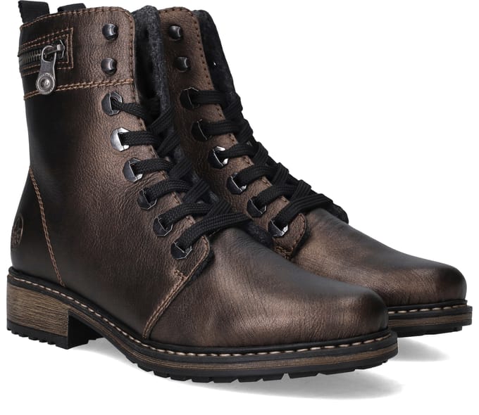 Rieker dames veterboot - Brons - Maat 36