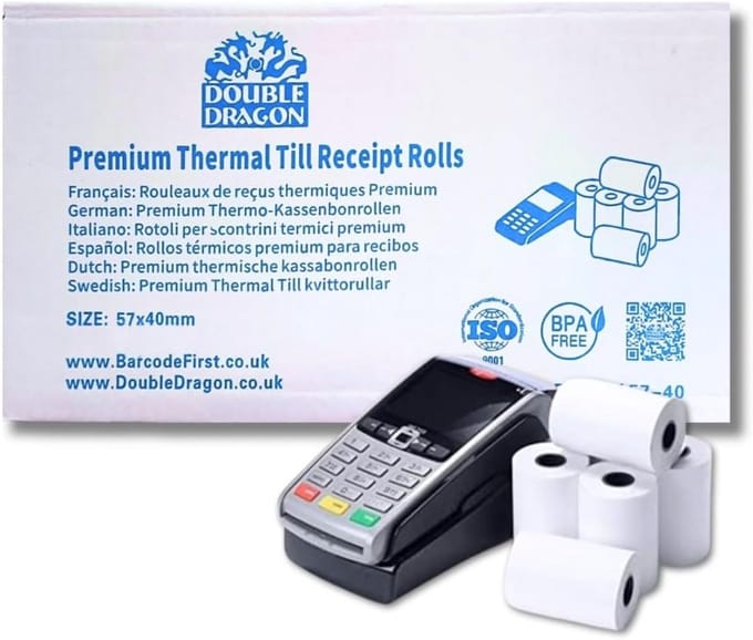 Papierrollen - Kassabonrollen - Betalingen Verwerken - BPA-vrij - 400 Rollen - Wit